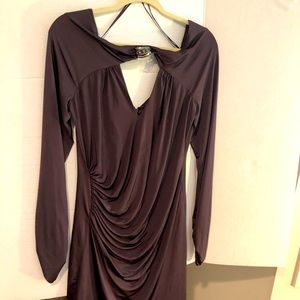 Hoaglund cocktail brown jersey dress